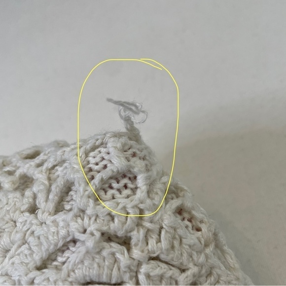 Y2K granny crochet overlay faux pearl accent sweater 2X - Picture 12 of 12